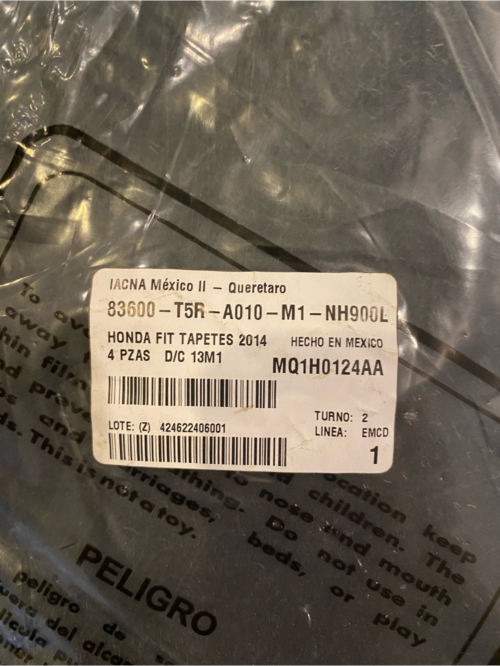 BNIB Fit Floor Mats (Black) Honda Fit- OEM Accessory